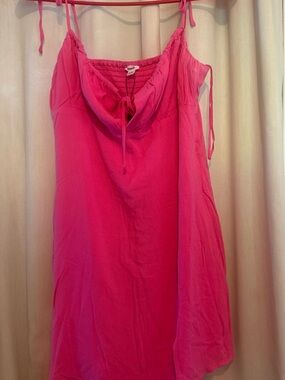 Garage Hot Pink Sundress with Tie Detail